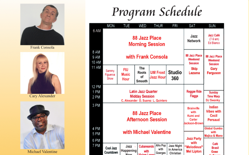 88.9 FM WDNA Schedule